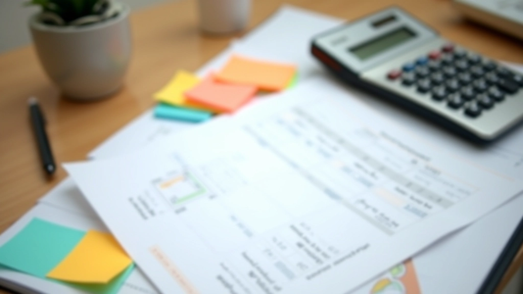 Verschiedene Spar- und Budgetierungstechniken visualisiert mit Notizblöcken, Diagrammen und Organisationshilfen